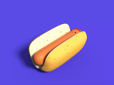 HotDog 3d 3d animation 3d motion cartoon cartoon character character character animation character design cinema 4d cinema4d food hot hotdog houdini ketchup octane render octanerender sausage