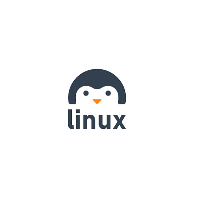 Linux logo design 2020 blue branding clean computer science creative inspiration linux macos modern logo operating system orange windows