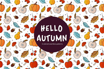 Autumn Vector Free Seamless Pattern autumn free freebie graphics illustration pattern typography vector