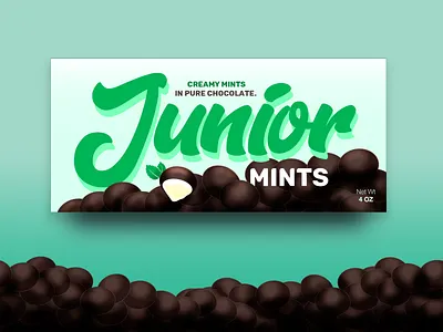 Junior Mints (Weekly Warm-Up #3) brand candy chocolate green junior mints logo mint packaging