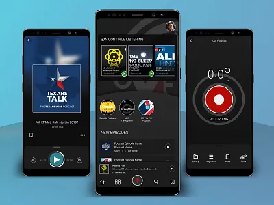 Podcast App Concept branding design flat illustration podcast podcast app ui