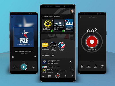 Podcast App Concept branding design flat illustration podcast podcast app ui
