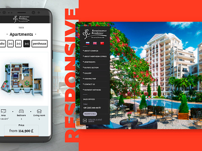 Residential complex site Renaissance Residence adaptive desktop development html interface mobile promo realestate responsive terracotta ui ux uidesign uiux userexperience userinterface uxdesign webdesign webdesigns