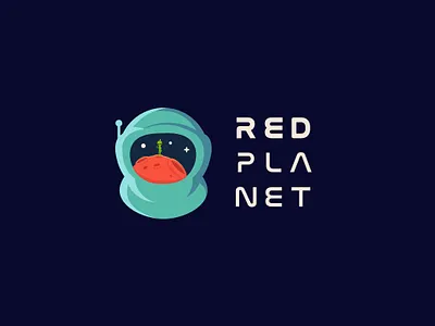 red planet alien design icon illustration logo mars planet red planet vector