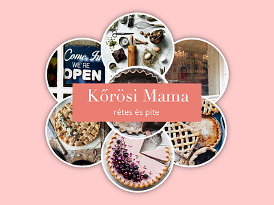 Moodboard to Kőrösi grandma’s pie bar brand logo webdesign