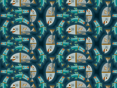 Los Peces adobe adobe illustrator artwork color palette design fish folk art illustration illustration art illustrations mexican art mexico michoacan pattern pattern art pattern design vector vectorial illustration