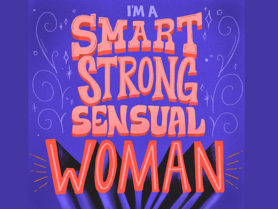 I'M A SMART, STRONG, SENSUAL WOMAN bobs burgers design hand lettering lettering tina belcher type typography