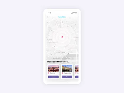Location based search app screen design app design flat minimal ui ux
