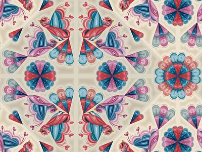 Los Pajaros adobe adobe illustrator artwork bird illustration birds design folklore illustration illustration art mexican art mexico pattern pattern art pattern design vectorial illustration