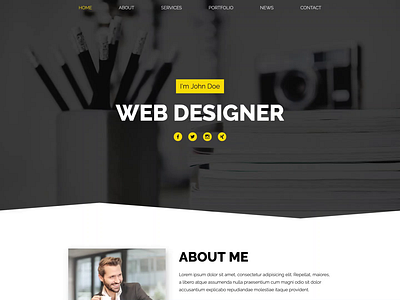 Personal Portfolio personal portfolio personal website professional website template website website design