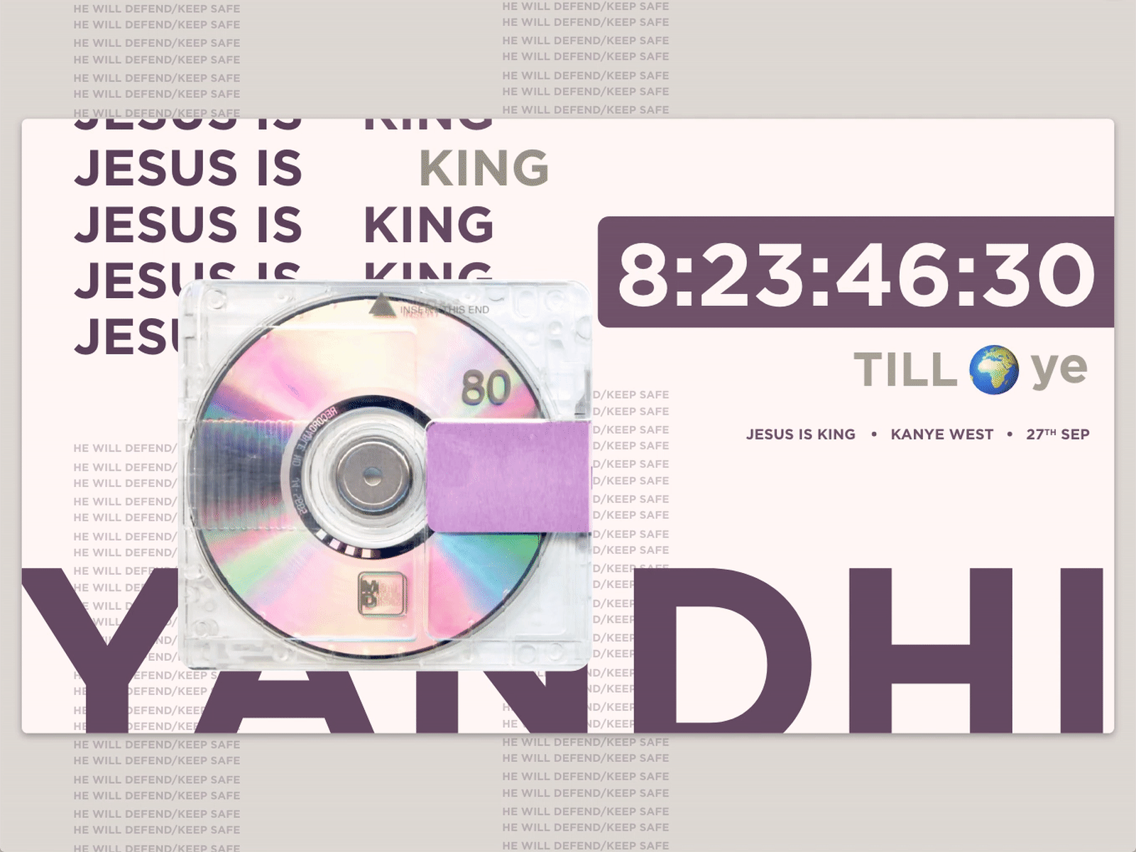 ye Countdown - Daily UI 014 countdown countdowntimer dailyui design jesus is king kanyewest music timer ui web design ye