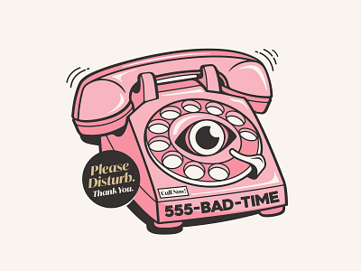 Call for a bad time 90s artwork badgedesign branding graphic design illustration illustrator logo tshirt art typography vector