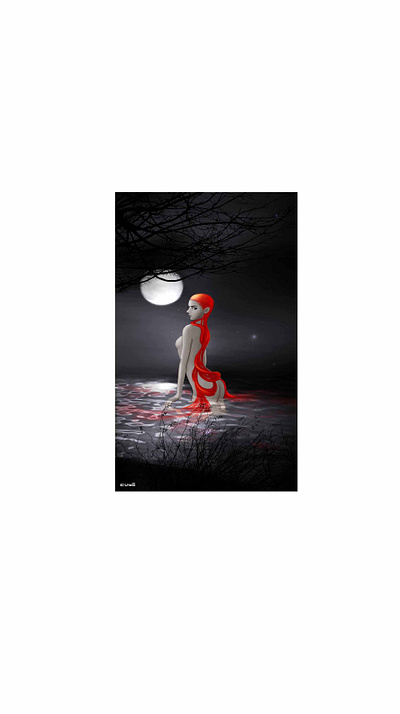Moonlight anime clip studio paint digital art illustration manga manga girl mangaart