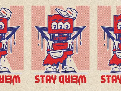 Stay Weird Indiana bellybag character character design fannypack illustration indiana msg317 retro thirdeye vintage weird