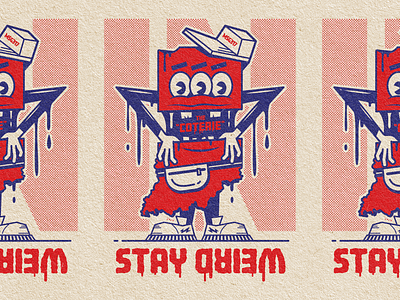 Stay Weird Indiana bellybag character character design fannypack illustration indiana msg317 retro thirdeye vintage weird