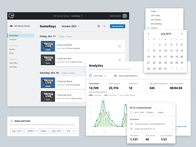 ESC Games' CMS Components cms components content management frontend games gaming ui ux web web app web design