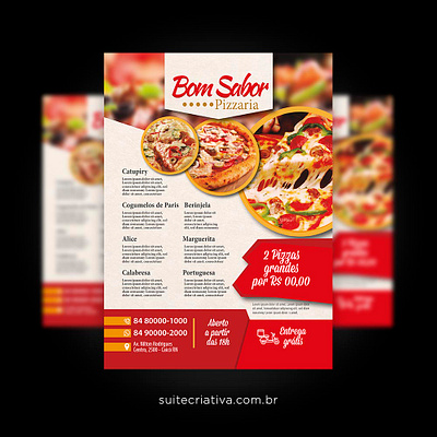 folheto de pizza