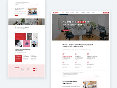 Senergic Agency Website agency business corporate landing landing page modern ui web design website