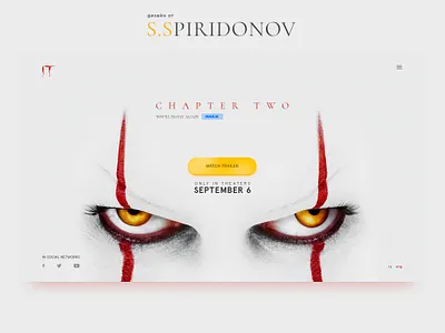 It is two, UI Concept / You'll Float Again clown imax it it is two pennywise two ui ui web ux ux web voina ui web