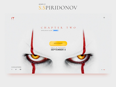 It is two, UI Concept / You'll Float Again clown imax it it is two pennywise two ui ui web ux ux web voina ui web