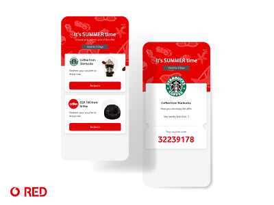 Vodafone app voucher offer red starbucks summer win