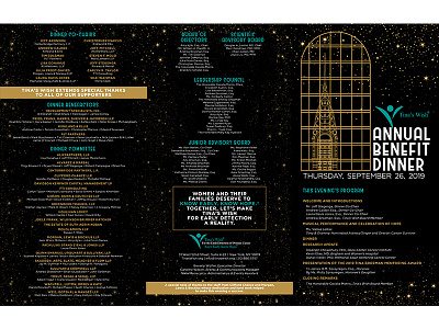 Tina's Wish Annual Benefit Dinner Program benefit dinner brochure cancer fundraiser fundraising health care healthcare medical medicine new york non profit nonprofit program