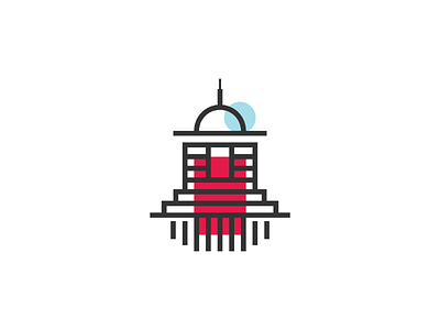 Building branding building icon graphic minimalist design geometric icon illustration logo monoline simple logo typography vector