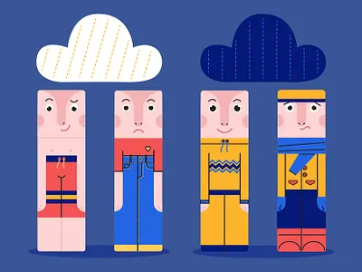 character design (Didi) design falls flat design flat illustration illustration illustrator season springtime summertime toys winter wooden toy