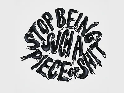 Stop calligraphy illustrated type illustration lettering letters liquid liquid art liquid lettering procreate typography water