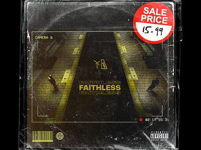 'Faithless' aesthetic album art branding cover art design logo mockup photoshop texture trending typography vinyl cover
