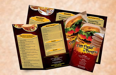 Pita Pocket Menu Design design