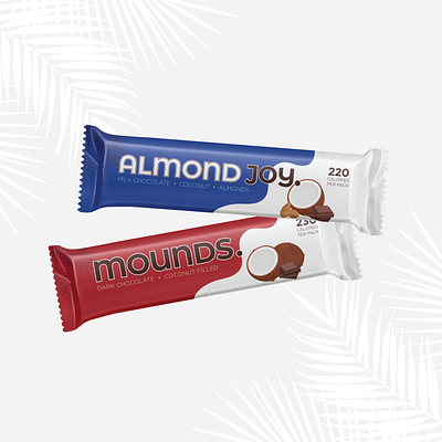 Weekly Warm-Up 3: Redesign Wrapper of Candy almond joy candy wrapper design dribbbleweeklywarmup logo packaging