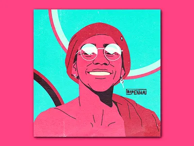 Keiynan Lonsdale album artwork cover design illustration key madewithcoolors portrait portrait art poster poster design urban art
