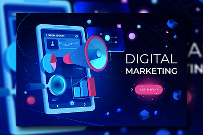 Digital Marketing app branding design digital icon illustration illustrator web