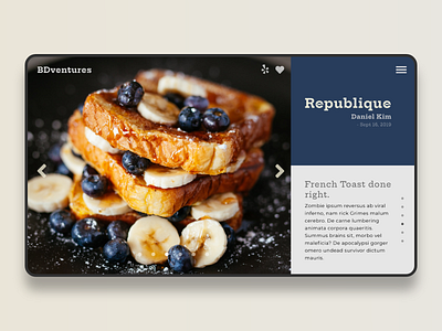 Minimal food blog adobe xd blog design food minimal ui web web design