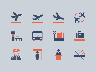 Airport Icons airline airport clean glyph icon icons iconset illustration minimal perfect rodchenkod