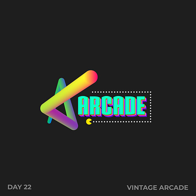 Vintage Arcade arcade branding illustration logo logodesign pacman typography vector vintage logo