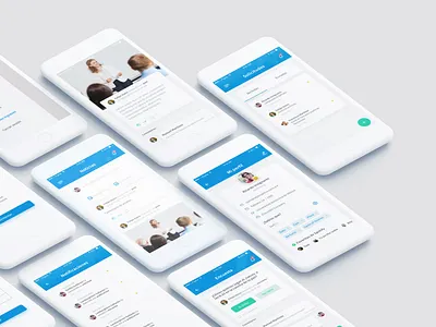 Employee's internal Communicacion App 2 app design communication corporate data human resources mobile app moods ui ui ux ui ux design ux ui uxuidesign