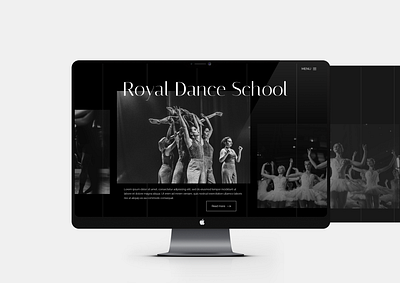 Royal Dance School Slider Design black and white dance school slider ux ui webdesign