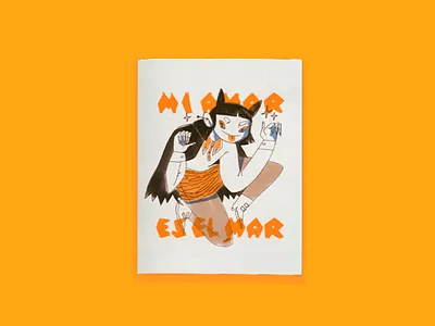 Print character design halloween design illustration print procreate risograph risoprint zine