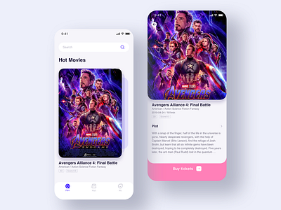 Movie ticket purchase app icon ui ux 设计