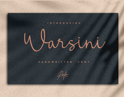 Warsini brand branding branding design design font font design handlettering lettering logo rantautype type