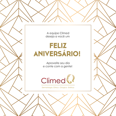 Climed, cartão de aniversário - Birthday Card branding design vector