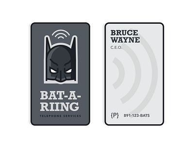 Batman Business Card batman business card dc illustration superhero weekly warm up