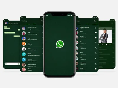 whatsapp night mode app appdesign chat conversation css dark mode dark ui design html minimal mobile app ui user experience user interface userinterface ux web webdesign website whatsapp