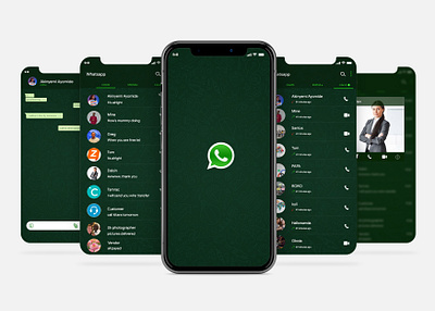 whatsapp night mode app appdesign chat conversation css dark mode dark ui design html minimal mobile app ui user experience user interface userinterface ux web webdesign website whatsapp