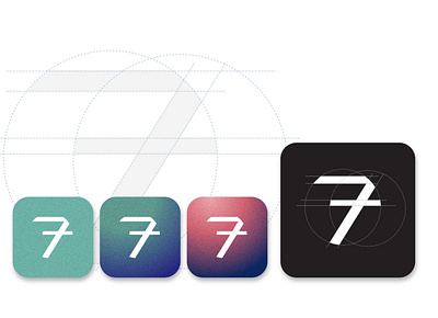 App icon design: 7 -- a journal design 7 app logo brand design brand identity branding calendar icon icons identity journal logo logo design mobile ui seven