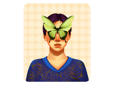 Hiding Eyes art design digital drawing fasion illustration love models portrait procreate procreate art