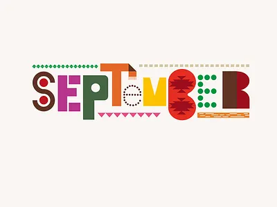 September colour graphic design lettering letters sketching typography