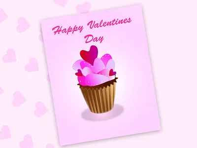 Postcard for Happy Valentines Day design happy valentines day illustration postcard
